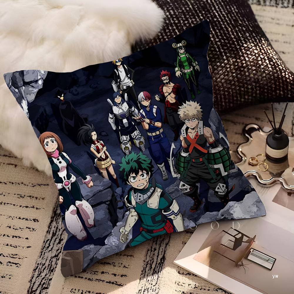 

My Hero Academia Anime Decorative Room Aesthetics Pillow Case Home Decor Bedroom Sofa Bed Couch Pillow Cover 45x45 16x16Inch