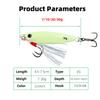Long Casting Lure Bait Night Glow Jig Double Hook7g30gSpecialized Mackerel Shore Casting Floating Sea Fishing Bait