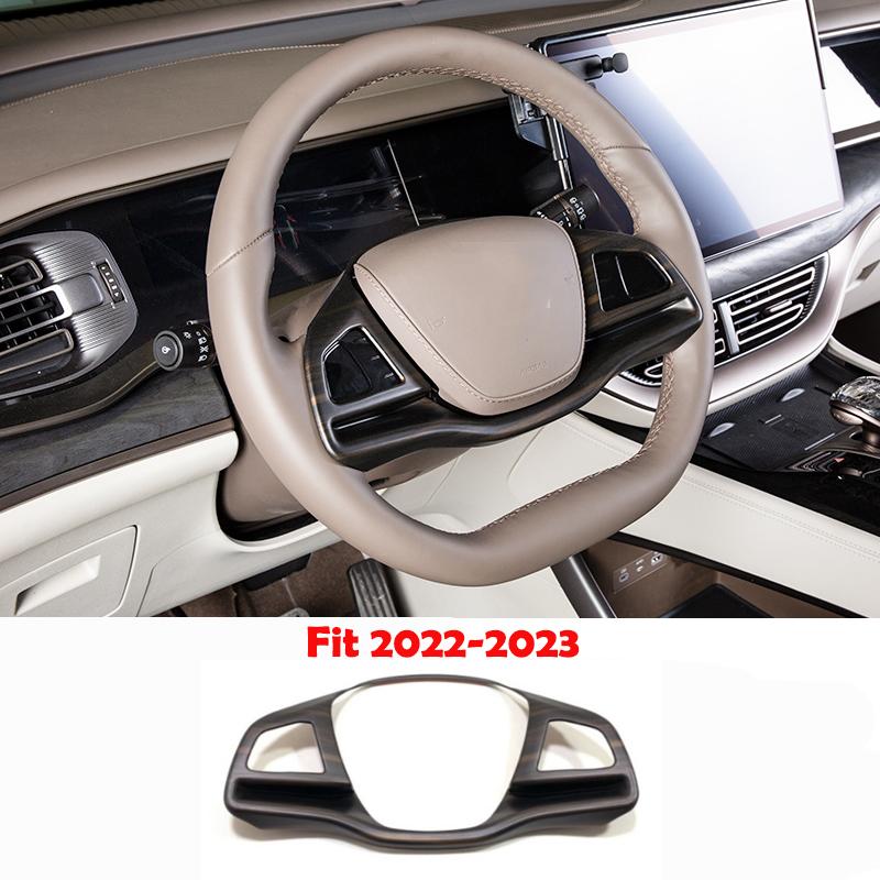 For DENZA D9   2024 2025 ABS carbonfiber Steering Wheel cover Trim direction Control Button Cover interior Accessories