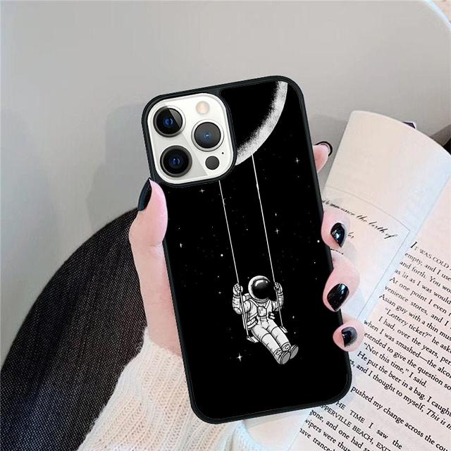 Aesthetic Space Moon Astronaut Mobile Phone Cases Cover For iPhone 17 Air 16 15 14 12 13 11 Pro MAX Apple Plus SE2020