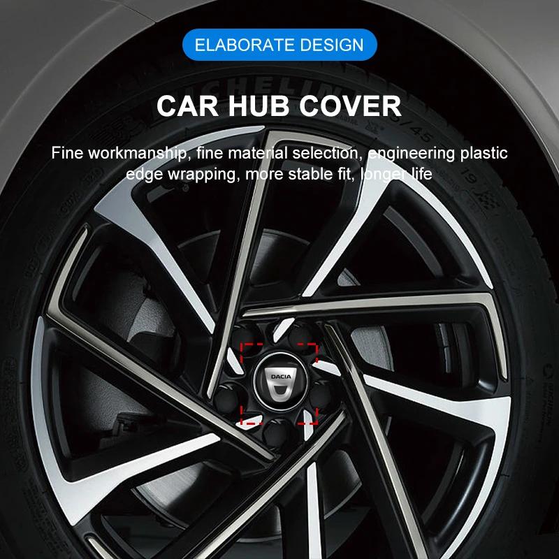 Car Wheel Center Cover Hub Center Stickers Caps Tires Rim Covers wheel parts Including For Dacia Duster Logan MCV Sandero Dokker