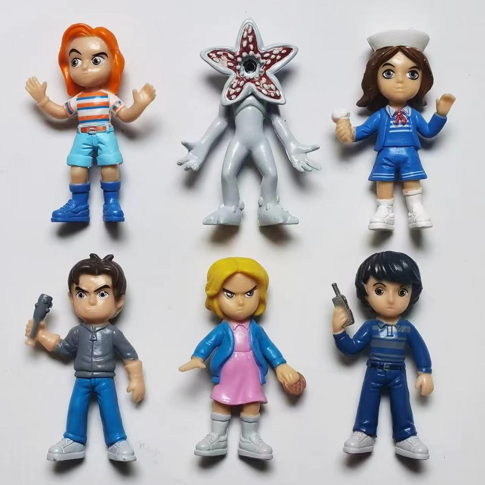 Newest Periphery Demogorgon Eleven Dustin Barb Steve Action Figure Model 6pcs/set Collection Toys for Children Gift