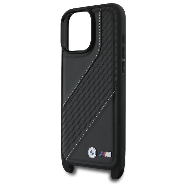 BMW BMHCP16X23PSCCK iPhone 16 Pro Max 6.9" black/black hardcase M Edition Carbon Stripe & Strap