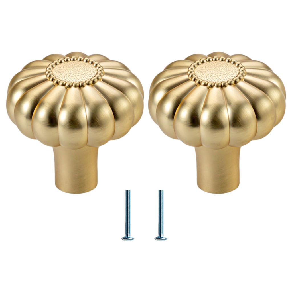 Pack of 2 Practical Brushed Gold Cabinet Handle Zinc Alloy Drawer Pull for Bedroom Bathroom Furniture Daily Use