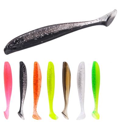 10ks/balení Rybářská návnada 5,5cm/1,6g Dvoubarevná T-tail Soft Bait Příslušenství k rybářským návnadám