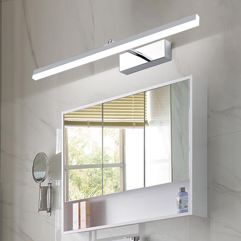 Nordic Minimalist LED Vanity Light, Telescopic Mirror Cabinet, Punch-Free, Three-Color Wall Light for Bathroom