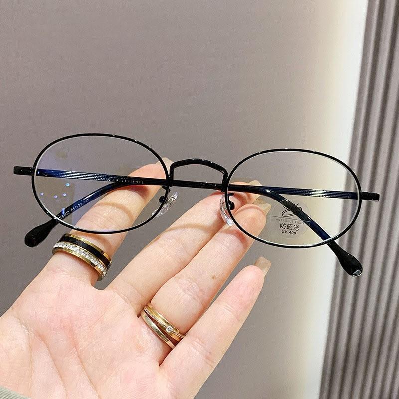 0 -600 Metal Myopia Glasses Small Circular Retro Anti Blue Light Glasses Business Unisex Eye Protection Eyewear Accessories