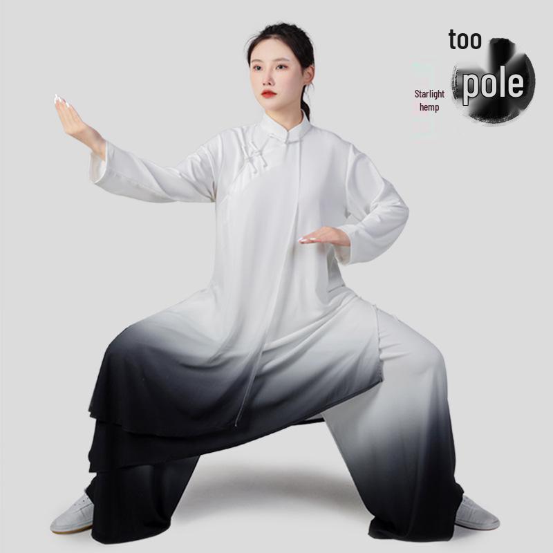 

Hongqing Gradient Tai Chi Suit: Unisex Wushu Performance & Practice Set for Spring Extra Large белый