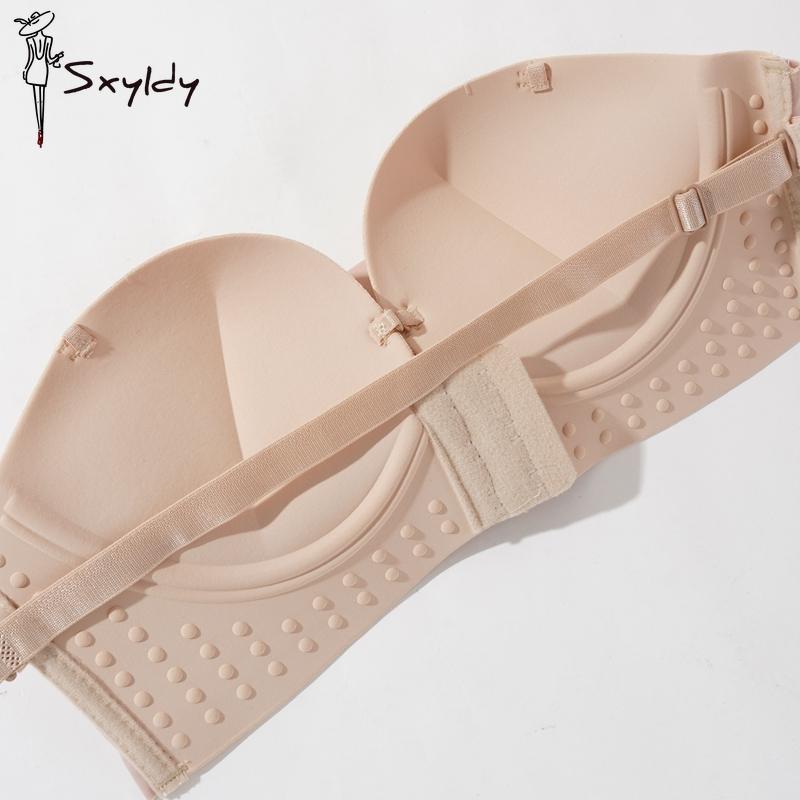 Front-closed Seamless Bra for Women Round Cup Non-Slip Push-up Bra Tube-top Manga Boobs Multi-way Wear