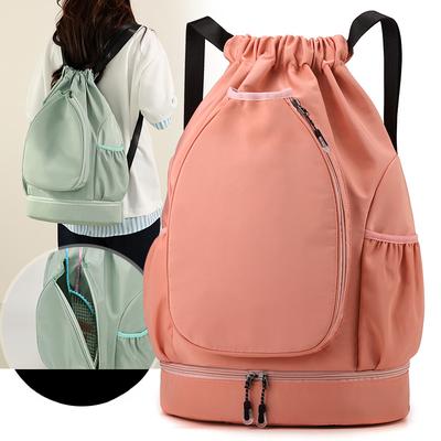 Men and Women Backpack Tennis Bag Portable Oxford Cloth Backpack Lightweight Commuting Badminton Bag Tie Pocket Sports Bag