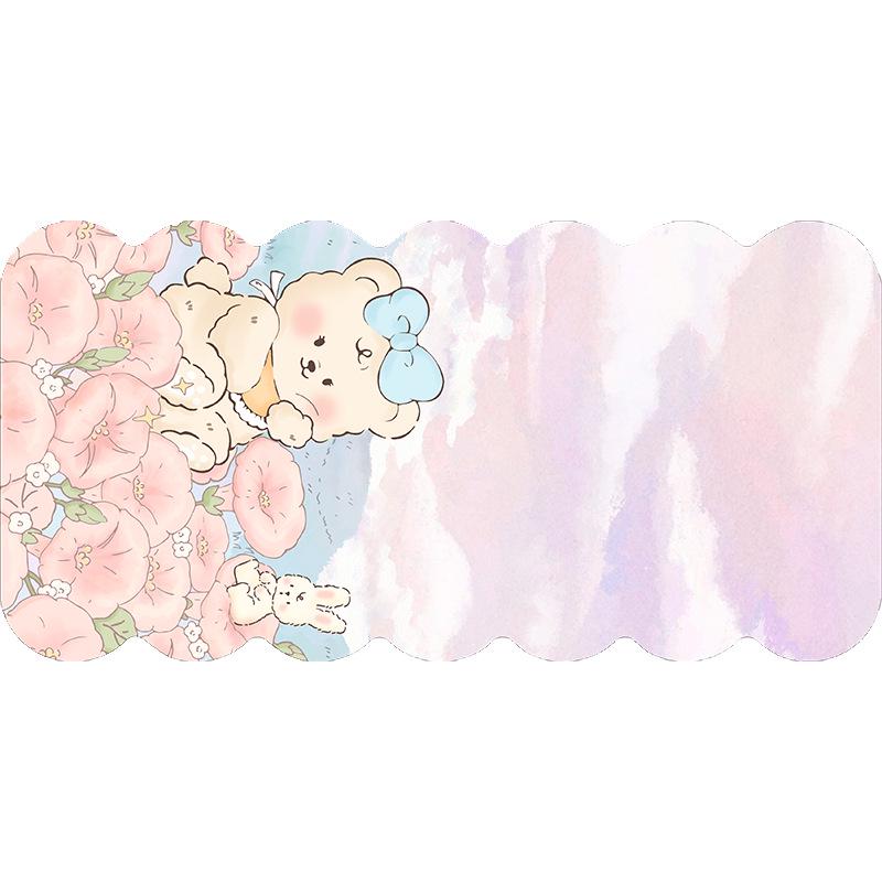 Covoraș de dormitor drăguț de pluș pentru copii - rezistent la murdărie, gros, design lung pentru noptieră