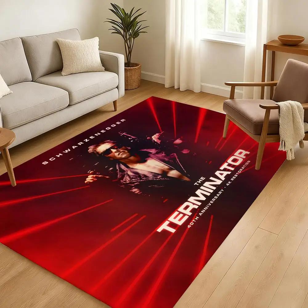 80s Movie TV The Terminator Creative Absorbent Non-Slip Floor Mat Flannel Rug Bedroom Living Room Door Mat Home Decor