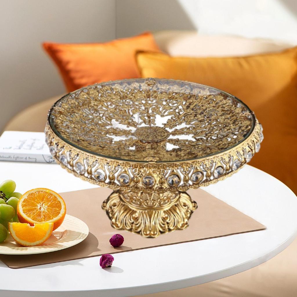 Elegant Glass Fruit Bowl with Pedestal Base for Desserts and Snacks