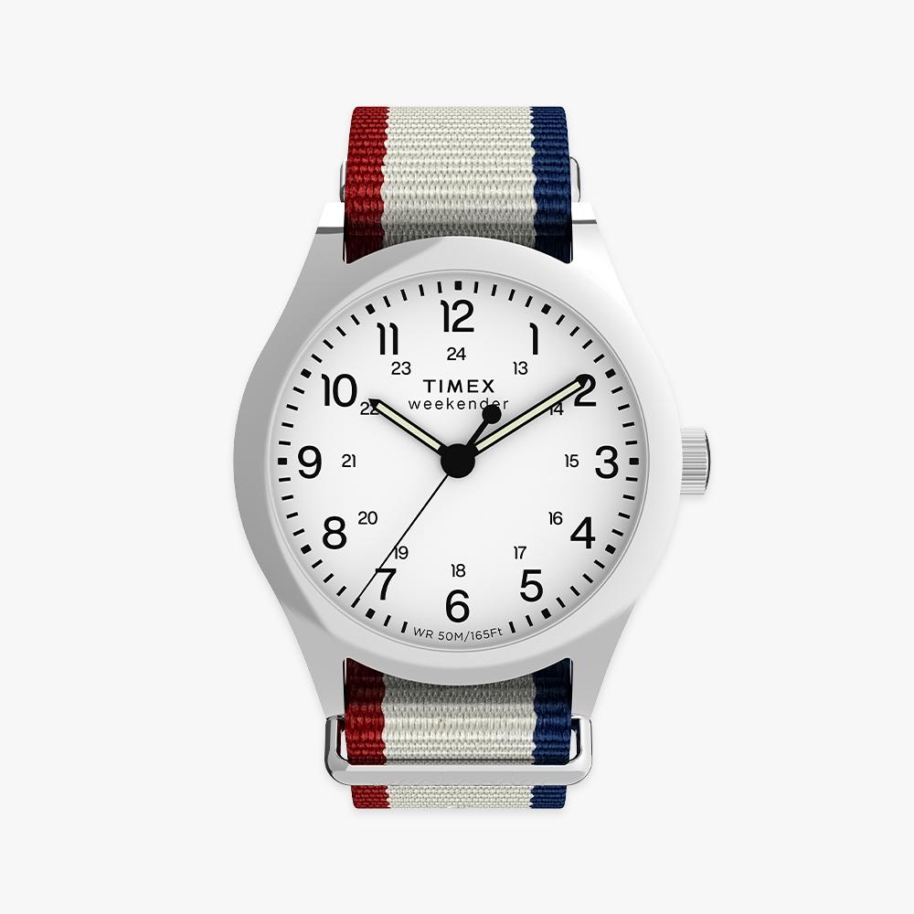 [Timex] [Timex] Weekender New England Stripe Strap Wristwatch 39mm TW2Y15500