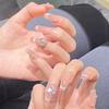 Advanced New Crystal Cat Eye Wear Armor Advanced Feeling Handmade Nail Patch False Nail Long Nail Patch White Nail Patch Plus Nail Tools Full Set