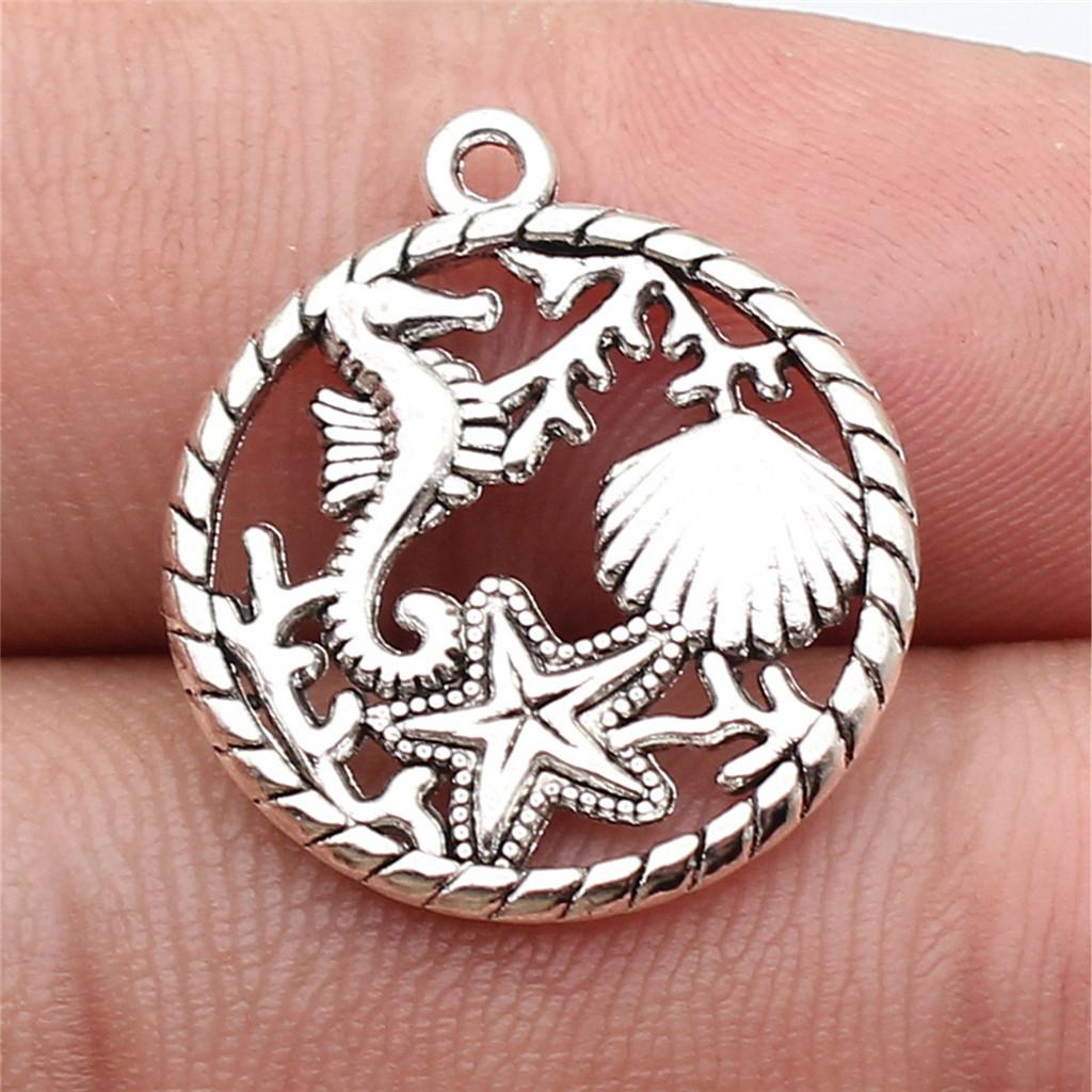 Octopus Seahorse Crab Shrimp Marine Life Charm Antique Bronze Zinc Alloy Jewelry Making Supplies Couple Style