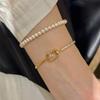 Retro Hollow Geometric New Style Exquisite and Fashionable Design Sense Niche and Simple Bracelet for Women