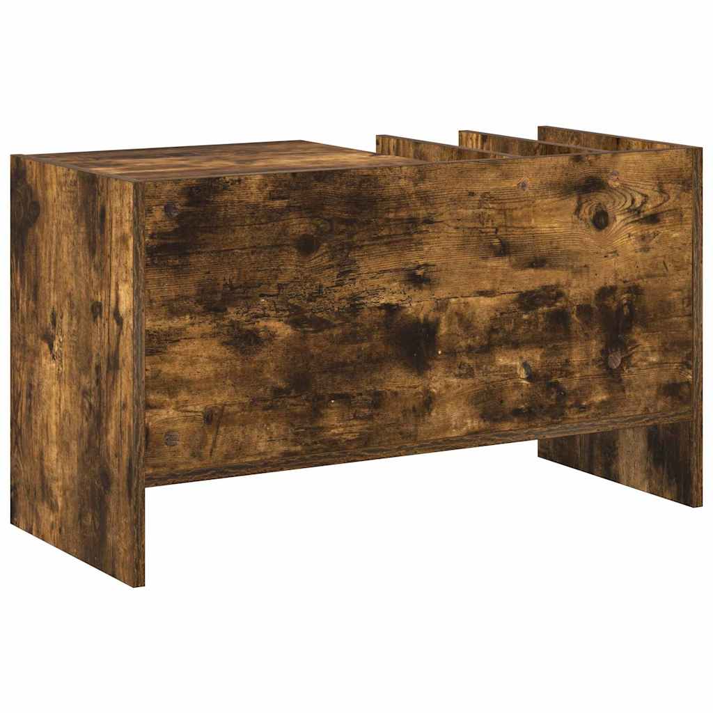 Vinyl Record Cabinet Smoked Oak 78.5 x 35 x 45 cm