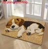 2D Flat Nap Beagle Door Mat Anti Slip Bathroom Floor Mat Carpet Suitable for Bedrooms Living Rooms Entrances Camping Picnic Mats