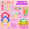 18 Pcs Diving Pool Toys for Kids Ages 3-12 Set with Storage Bag,Pool Games Summer Swim Water Sinking Mermaid Toys