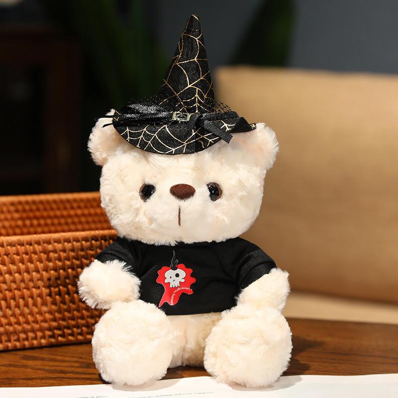 Halloween Hat Witch Teddy Bear Plush Toy Stuffed Doll Bedroom 28cm Decoration