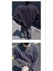 Men's High-End Jacquard Hoodie: Wrinkled Waffle Knit Long Sleeve T-Shirt with Elastic Padded Shoulders
