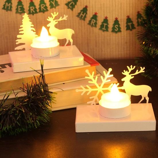 Christmas Reindeer Candle Holders Table Decoration Stand Christmas Decor  Pack of 2