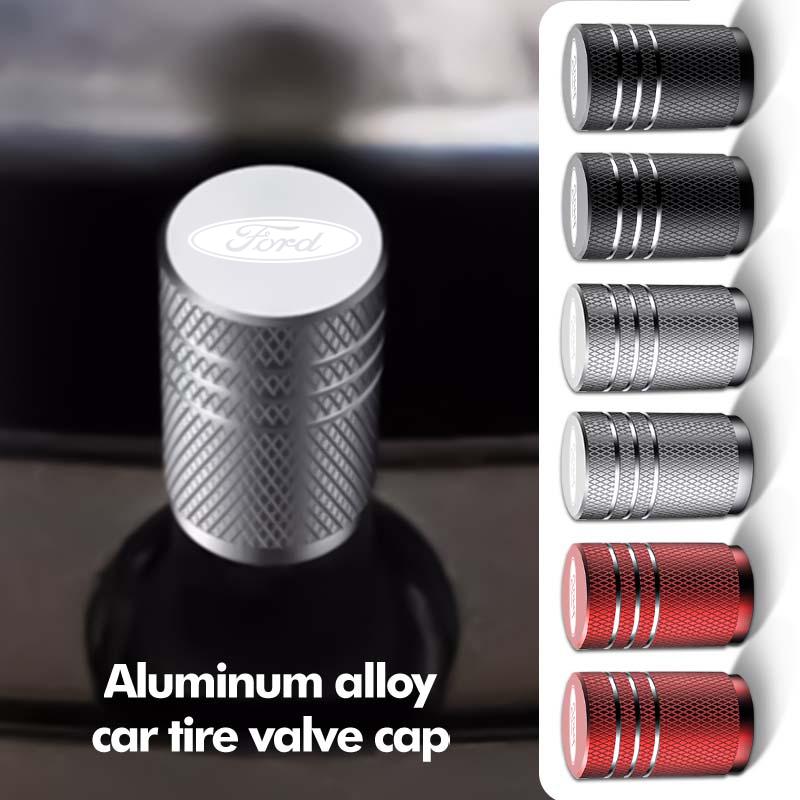 Aluminum Alloy Car Tire Valve Caps Anti Scratch Durable Stem Covers For Ford Escape Ecosport Fusion Explorer Expedition Taurus