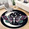 1pc Moon Butterfly Office Round Area Rug, Indoor Mat Suitable For Office, Under Office Chairs Bedroom Living Room Home Decor, Room Deco