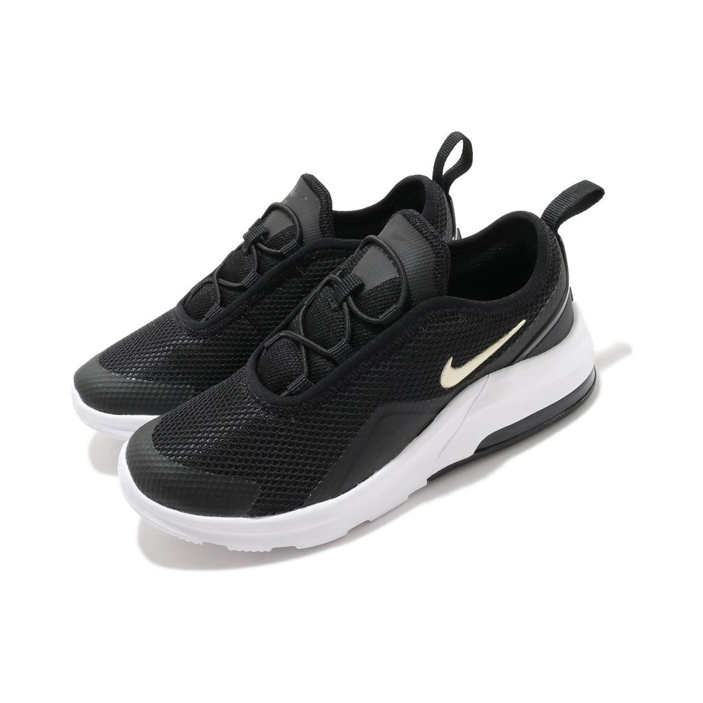 Nike Air Max Motion 2 PS Black Metallic Gold Kids Sneakers Metallic-Gold-Star White AQ2743-019
