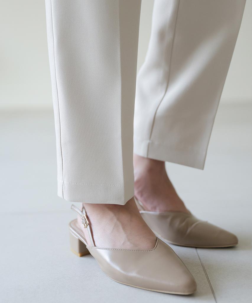 Ppaeppae Big Size Back Elastic Stretch Slim Fit Straight Slacks
