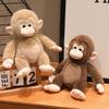 Amusing Little Macaque Monkey Plush Toys Soft Stuffed Lifelike Monkey Doll Cute Warm Home Companion Toys Kids Birthday Gift
