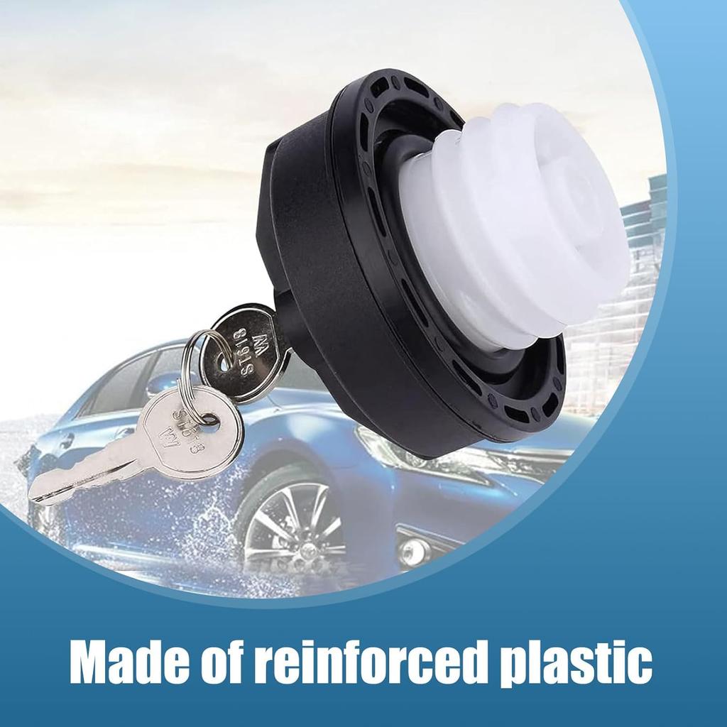 1 PC Car Fuel Tank Cap With Lock And Key, ABS Plastic Anti-Theft Fuel Tank Cap, Locking Cap Adapter Replaceable Accessories, Universal For Most Cars