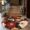 Frühling/Sommer Blume Runder Teppich Schlafzimmer Wohnzimmer Rutschfeste Matte Runder Sofateppich
