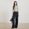 GooJeen Women's Slim Fit Half-High Collar Mid-Sleeve Knit Top