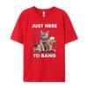 Just Here To Bang USA Flag Funny Beer 4th Of July Cat Lover Men Graphic Tees Mens Clothing Mothers Day