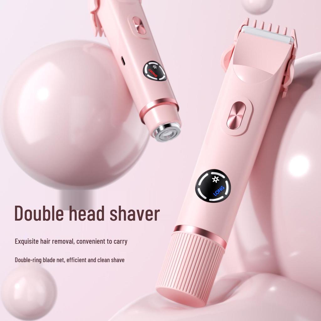 Dual-Head Electric Shaver for Men and Women - Home Hair Removal Device