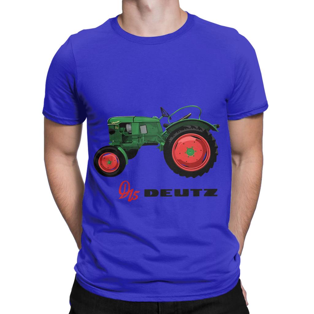 Vintage Traktor D15 Deutz Illustration Neuheit 100% Baumwolle T-Shirt Deutz Fahr Oberteile Tees Für Unisex