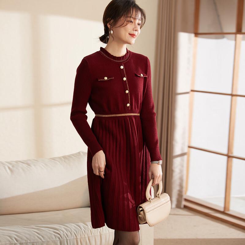 Elegant Mid-Length Knitted Banquet Dress XL