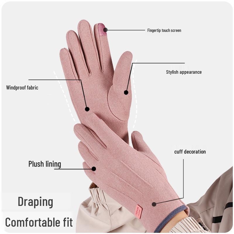 Winter Touchscreen Gloves for Men & Women - Warm Velvet for Cycling & Sports