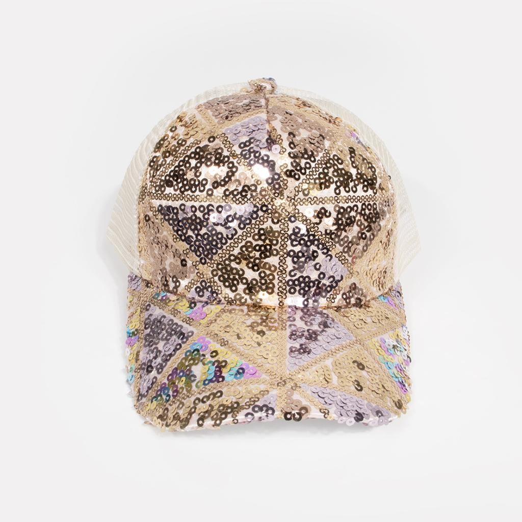 Fashionable Unisex Glitter Baseball Cap Adjustable Breathable Colorful Spring Summer Autumn Hat for Men Women Hip Hop Style