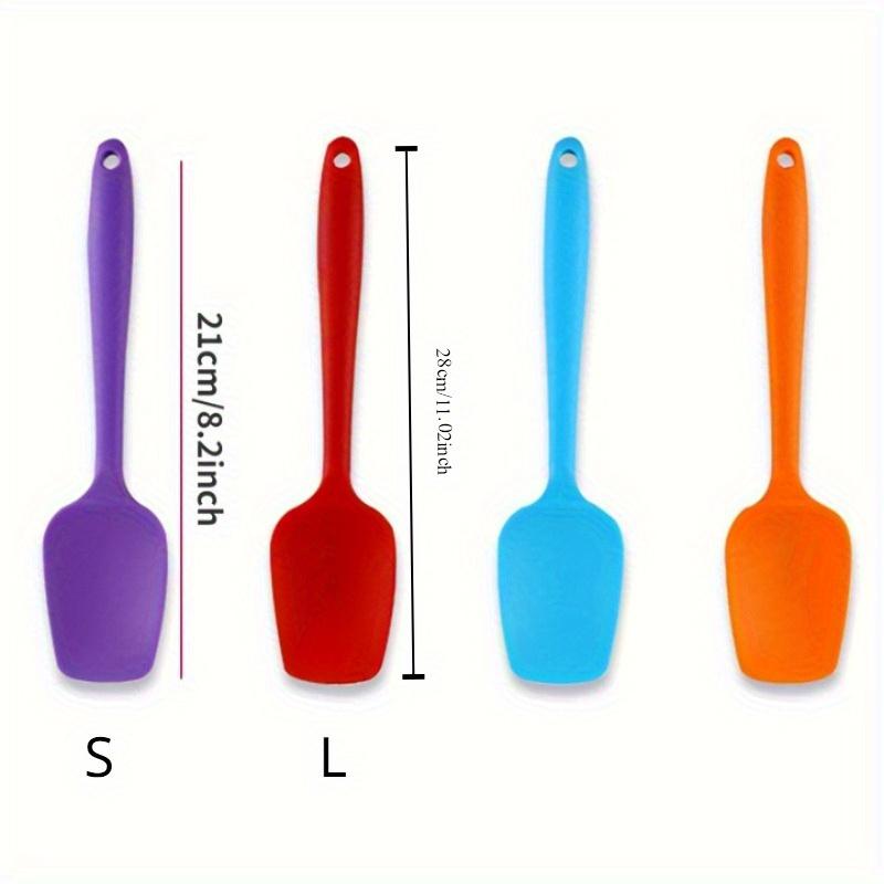 2pcs Silicone Spatula Scraper, Mini Silicone Spatula, Jam Spatula, High Temperature Resistant Cream Spatula, Stirring and Baking Tool