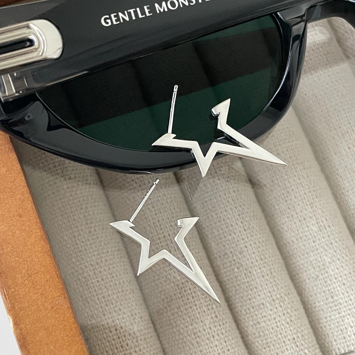 

Серьги-пусеты «звезда» высокого класса женская мода новый тренд нейтральные серьги с серебряной иглой модные серьги A pair of 925 silver needles