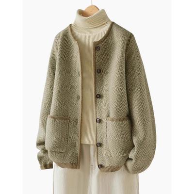 Xiaoxiangfeng Cardigan Women's New Winter French Thickened Knitted Jacket
