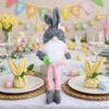 Creative Cartoon Easter Rabbit Ornaments Cute Plush Fairy Pendants Carrot Easter Gnome Decorations Tabletop Decor