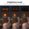 Digital Wall Clock 8.5 Inch Large Display LED Alarm Clock with Date Week Temperature Brightness Adjustable Double Alarm for Home