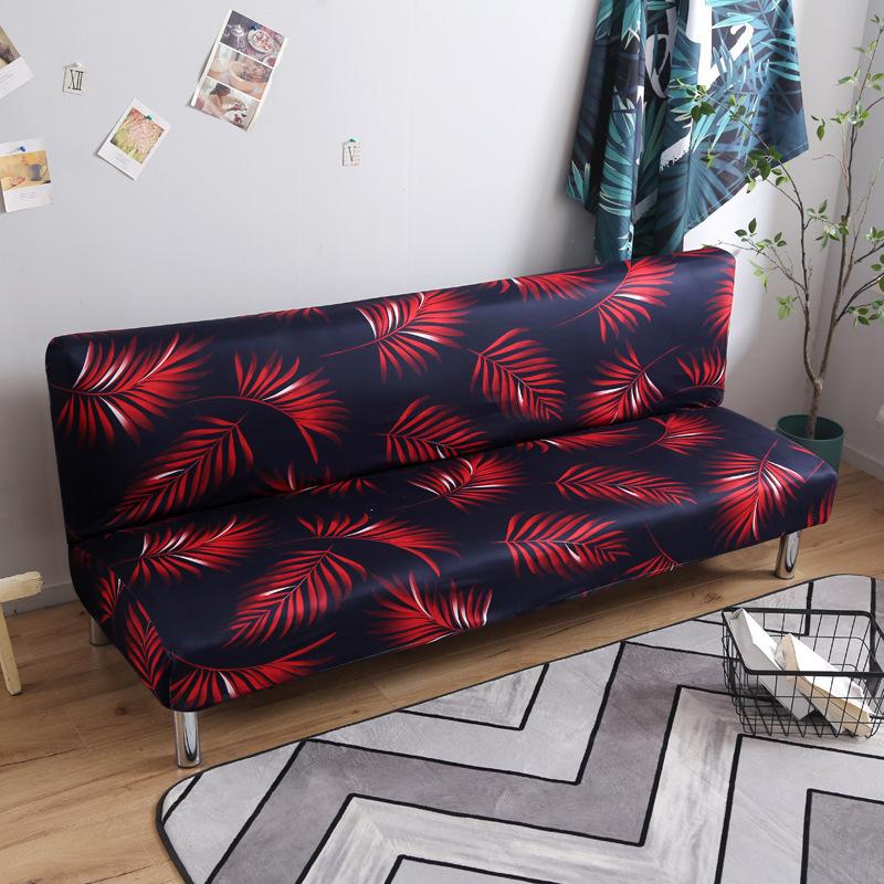 Stretch Folding Sofa Bed Cover Four Seasons Fabric Sofa Cover Full Covered All-Inclusive Double Three-Person Gloves without Support