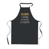 Kitchen Apron - Olive - Black - Breton Pattern - Durable Cotton Printed In France