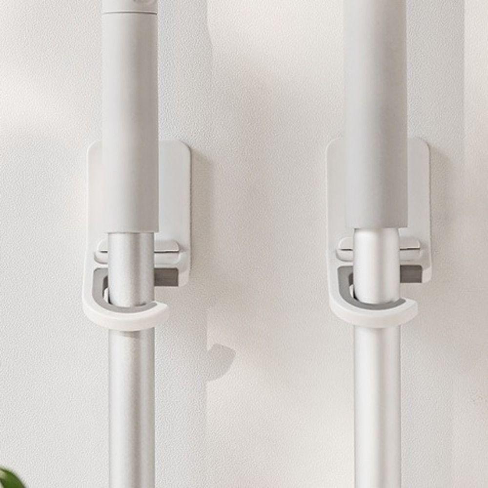 3Pcs Self-adhesive Broom Holder Plastic Broom Brush Organizer Durable Mop Hanger Kitchen