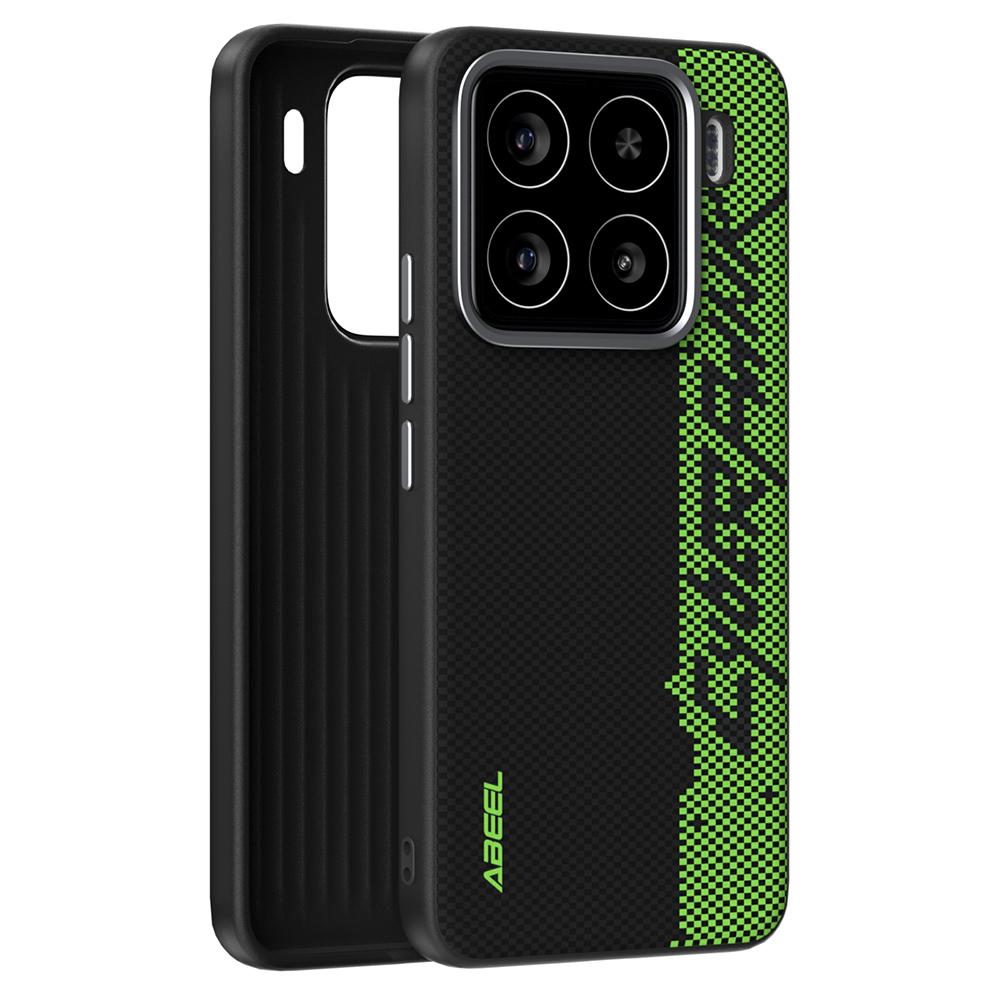 

ABEEL For Xiaomi 15 Magnetic Case Micro-Embossing 6D Printed PC TPU Aluminum Alloy Leather Phone Cover B